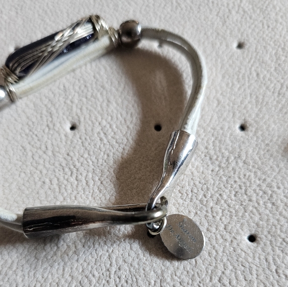 SEA GLASS LEATHER WRAP BRACELET BY SHARON DEANGELO - Picture 6 of 9